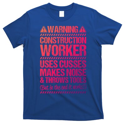 Construction Site Throws Tools Construction Worker Gift T-Shirt