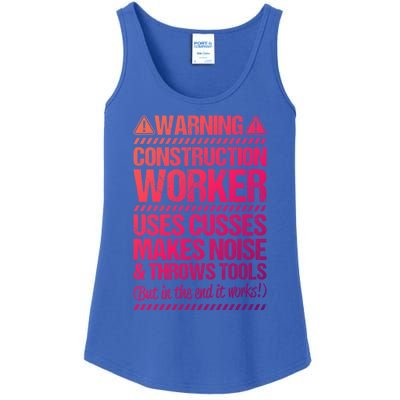 Construction Site Throws Tools Construction Worker Gift Ladies Essential Tank