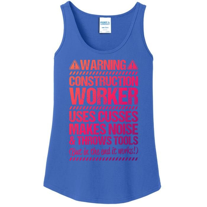 Construction Site Throws Tools Construction Worker Gift Ladies Essential Tank