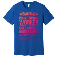 Construction Site Throws Tools Construction Worker Gift Premium T-Shirt