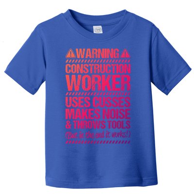 Construction Site Throws Tools Construction Worker Gift Toddler T-Shirt