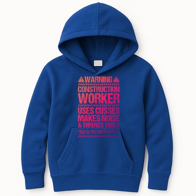 Construction Site Throws Tools Construction Worker Gift Kids Hoodie