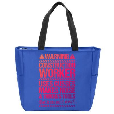 Construction Site Throws Tools Construction Worker Gift Zip Tote Bag