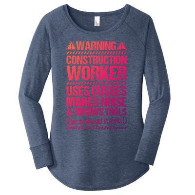 Construction Site Throws Tools Construction Worker Gift Women's Perfect Tri Tunic Long Sleeve Shirt