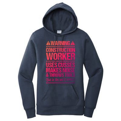 Construction Site Throws Tools Construction Worker Gift Women's Pullover Hoodie