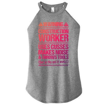 Construction Site Throws Tools Construction Worker Gift Women’s Perfect Tri Rocker Tank