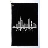 Chicago Skyline Throwback Design Classic Golf Towel