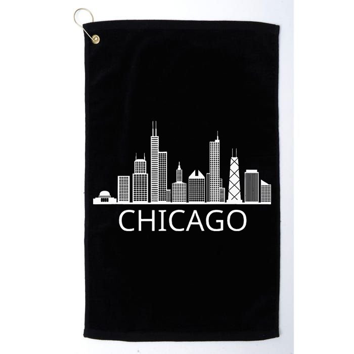 Chicago Skyline Throwback Design Classic Golf Towel