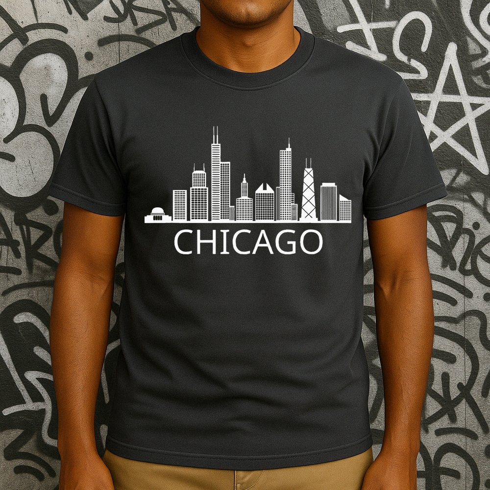 Chicago Skyline Throwback Design Classic T-Shirt