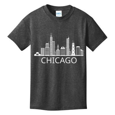 Chicago Skyline Throwback Design Classic Kids T-Shirt