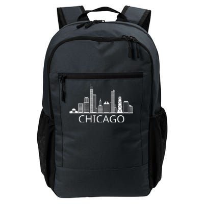 Chicago Skyline Throwback Design Classic Daily Commute Backpack