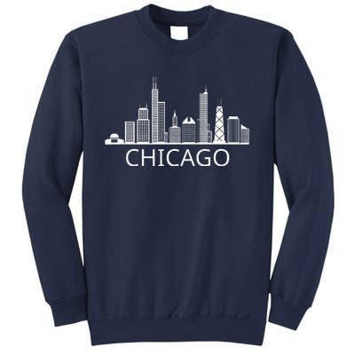 Chicago Skyline Throwback Design Classic Sweatshirt