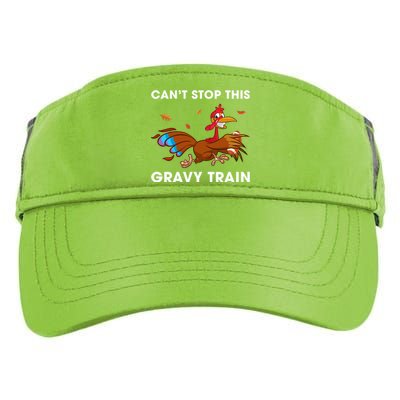 CanT Stop This Gravy Train Funny Turkey Bowl Football Gift Adult Drive Performance Visor