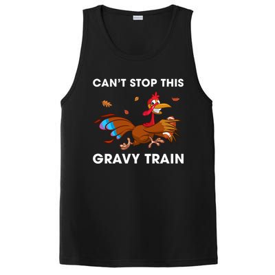 CanT Stop This Gravy Train Funny Turkey Bowl Football Gift PosiCharge Competitor Tank