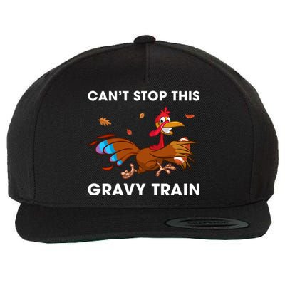 CanT Stop This Gravy Train Funny Turkey Bowl Football Gift Wool Snapback Cap