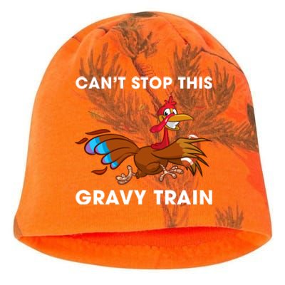 CanT Stop This Gravy Train Funny Turkey Bowl Football Gift Kati - Camo Knit Beanie