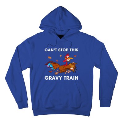 CanT Stop This Gravy Train Funny Turkey Bowl Football Gift Hoodie