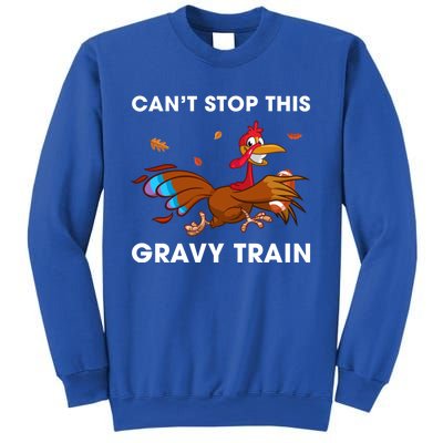 CanT Stop This Gravy Train Funny Turkey Bowl Football Gift Sweatshirt