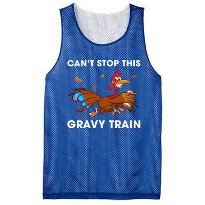 CanT Stop This Gravy Train Funny Turkey Bowl Football Gift Mesh Reversible Basketball Jersey Tank