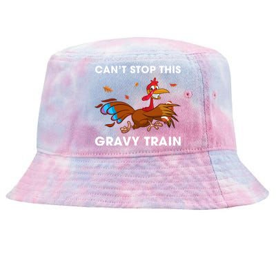 CanT Stop This Gravy Train Funny Turkey Bowl Football Gift Tie-Dyed Bucket Hat