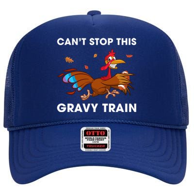 CanT Stop This Gravy Train Funny Turkey Bowl Football Gift High Crown Mesh Back Trucker Hat