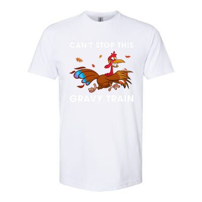 CanT Stop This Gravy Train Funny Turkey Bowl Football Gift Softstyle® CVC T-Shirt