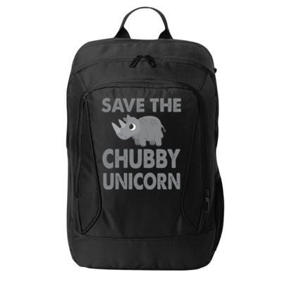 Cute Save The Chubby Unicorn Funny Gift City Backpack