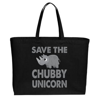 Cute Save The Chubby Unicorn Funny Gift Cotton Canvas Jumbo Tote