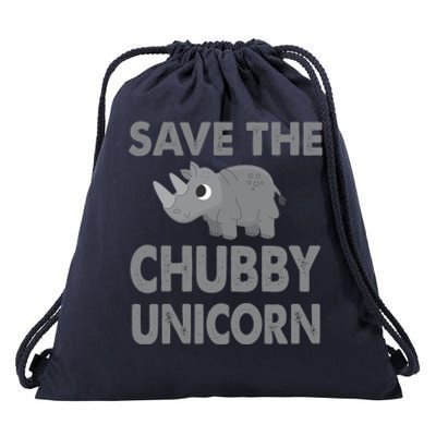 Cute Save The Chubby Unicorn Funny Gift Drawstring Bag