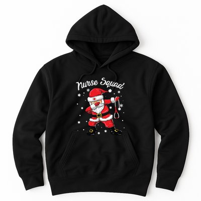 Christmas Scrub Tops Women Dabbing Santa Scrubs Nurse Squad Hoodie