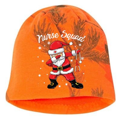 Christmas Scrub Tops Women Dabbing Santa Scrubs Nurse Squad Kati - Camo Knit Beanie