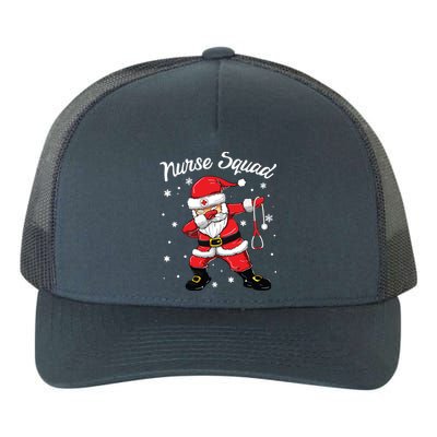 Christmas Scrub Tops Women Dabbing Santa Scrubs Nurse Squad Yupoong Adult 5-Panel Trucker Hat