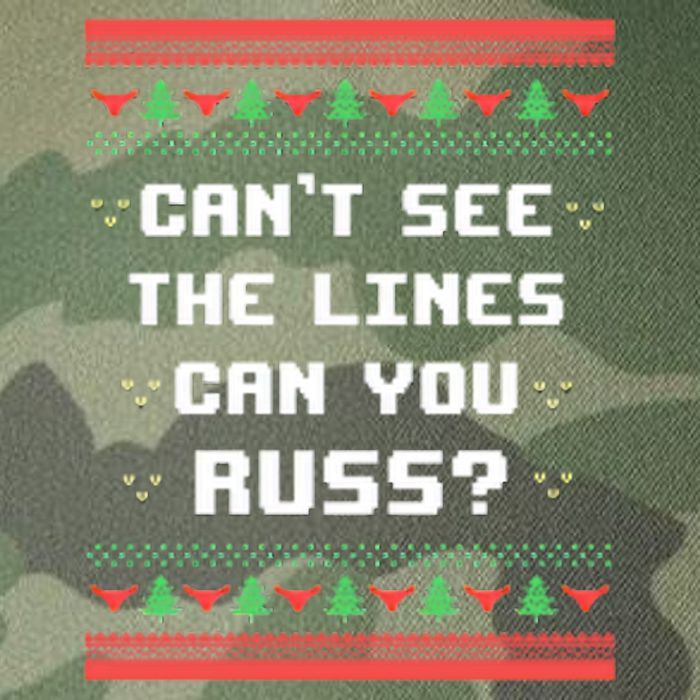 Cant See The Lines Can You Russ Ugly Christmas Legacy Tie Dye Trucker Hat