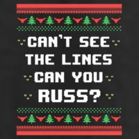 Cant See The Lines Can You Russ Ugly Christmas Tumbler