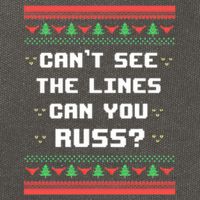 Cant See The Lines Can You Russ Ugly Christmas Cotton Canvas Backpack