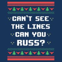 Cant See The Lines Can You Russ Ugly Christmas Cool Comfort Performance Bucket Hat