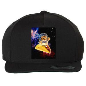 Crazy Space Taco Cat Funny V2 Wool Snapback Cap