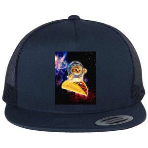 Crazy Space Taco Cat Funny V2 Flat Bill Trucker Hat