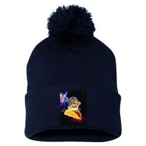 Crazy Space Taco Cat Funny V2 Pom Pom 12in Knit Beanie