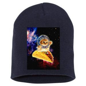 Crazy Space Taco Cat Funny V2 Short Acrylic Beanie