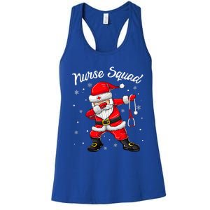 Christmas Scrub Tops Dabbing Santa Scrubs Nurse Squad Women's Racerback Tank