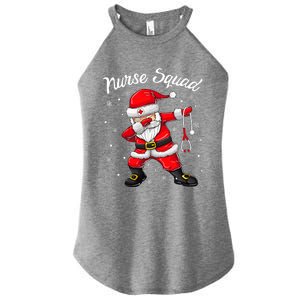 Christmas Scrub Tops Dabbing Santa Scrubs Nurse Squad Women's Perfect Tri Rocker Tank