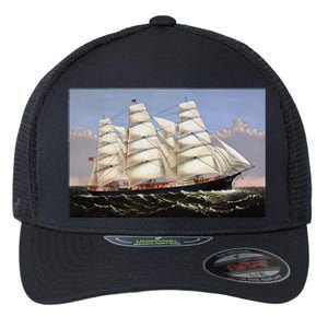 Clipper Ship Three Brothers Flexfit Unipanel Trucker Cap