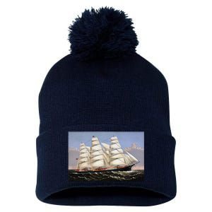 Clipper Ship Three Brothers Pom Pom 12in Knit Beanie