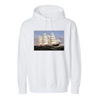 Clipper Ship Three Brothers Garment-Dyed Fleece Hoodie