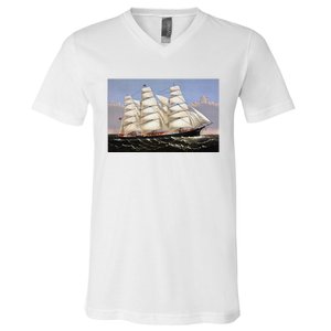 Clipper Ship Three Brothers V-Neck T-Shirt