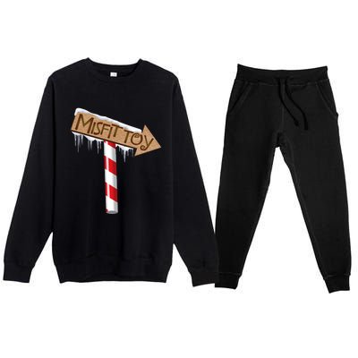 Christmas Sign Toy Funny Premium Crewneck Sweatsuit Set