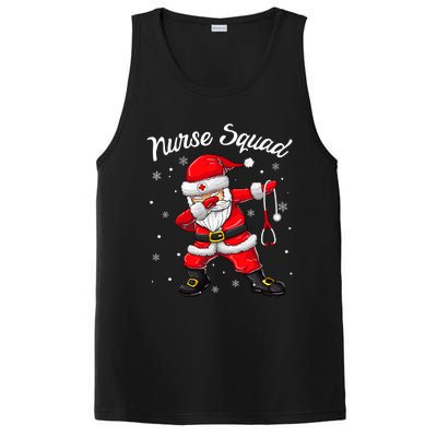 Christmas Scrub Tops Women Dabbing Santa Scrubs Nurse Squad PosiCharge Competitor Tank