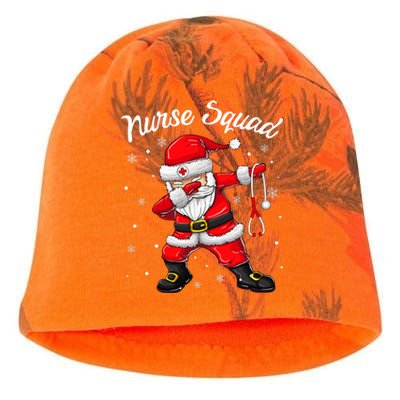 Christmas Scrub Tops Women Dabbing Santa Scrubs Nurse Squad Kati - Camo Knit Beanie