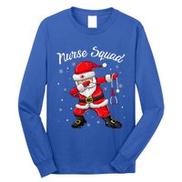 Christmas Scrub Tops Women Dabbing Santa Scrubs Nurse Squad Long Sleeve Shirt